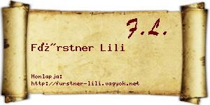 Fürstner Lili névjegykártya